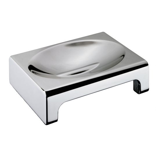 Bathroom Origins Nakar Metal Soap Dish Freestanding Chrome Soakology