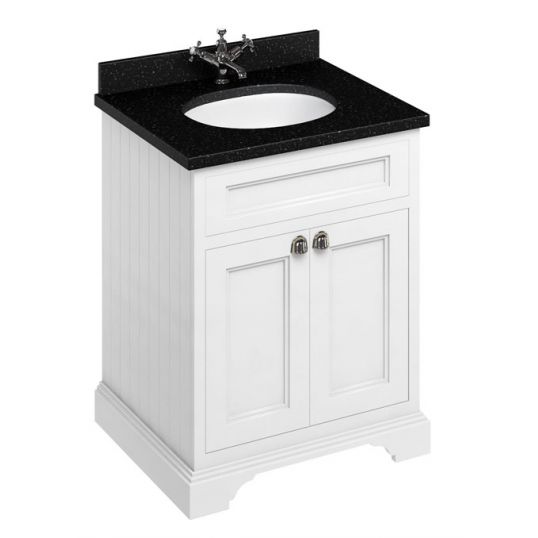 Burlington Worktop With White Vanity Bowl 67x55cm Soakology