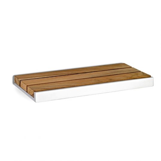 Bathroom Origins Natura Shower Shelf Teak Polished Soakology